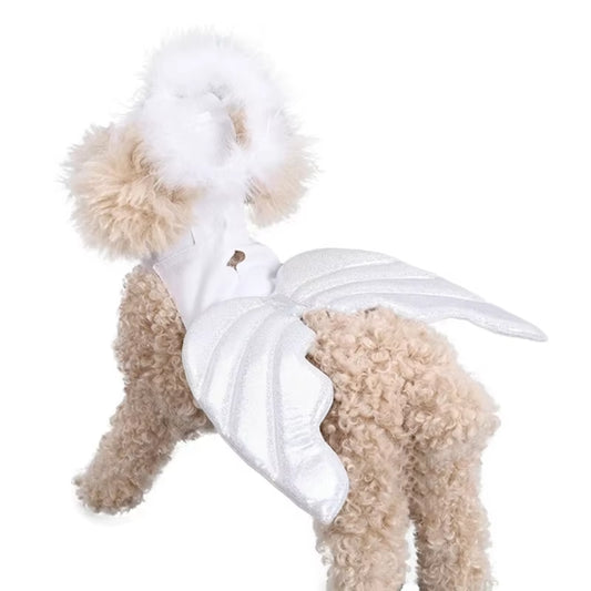 Funny 3D Wing Angeles Costume for Dogs Pet Holiday Accessories Halloween Pet Costume Suitable for Cats and Dogs