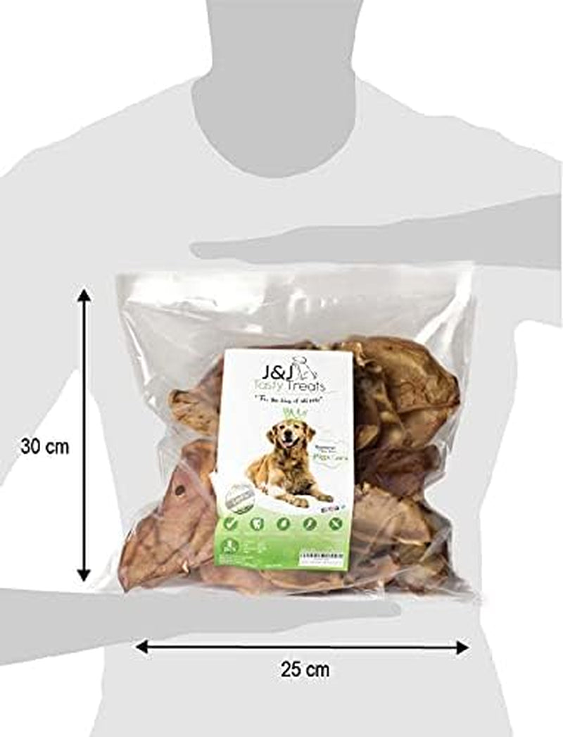 Premium Pigs Ears for Dogs - 8 Large Pieces for Highest Welfare Grade - Whole Natural Dried Healthy Snack Pork Ear Chew Treats by