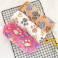 1Pc All Seasons Universal [Thin Style] Pet Paw Print Blanket Suitable for Medium & Small Cats & Dogs Sleeping Pad or Blanket, It Is Thin Though.