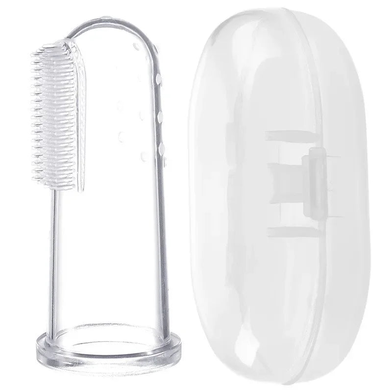 1PC Super Soft Pet Finger Dog Toothbrush Teddy Dog Brush Bad Breath Tartar Teeth Tool Cat Cleaning Dog Supplies Accessories
