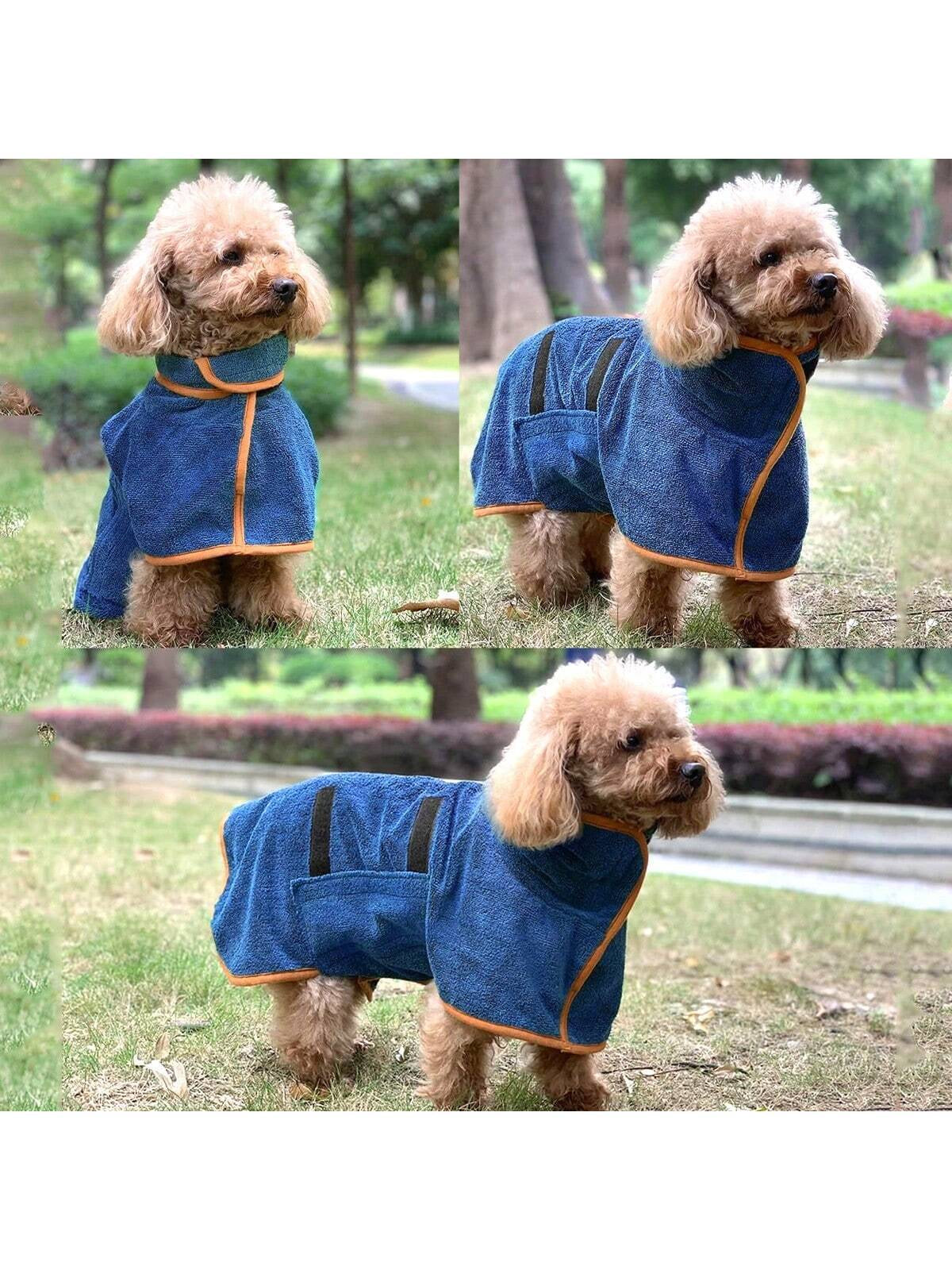 1Pc Pet Absorbent Bathrobe, Quick-Drying Towel for Dogs, Cats or Other Animals