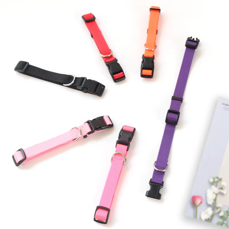 Adjustable Pet Collars Nylon Puppy Kitten Collar Strong and Durable Neck Band Suitable for Small and Medium Dogs and Cats