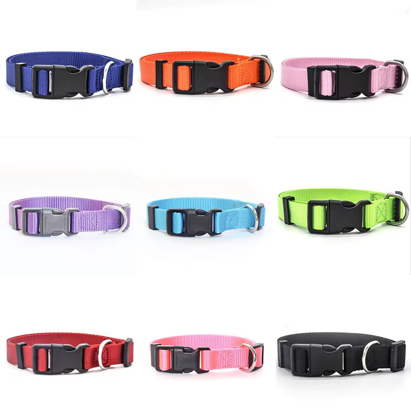Adjustable Pet Collars Nylon Puppy Kitten Collar Strong and Durable Neck Band Suitable for Small and Medium Dogs and Cats