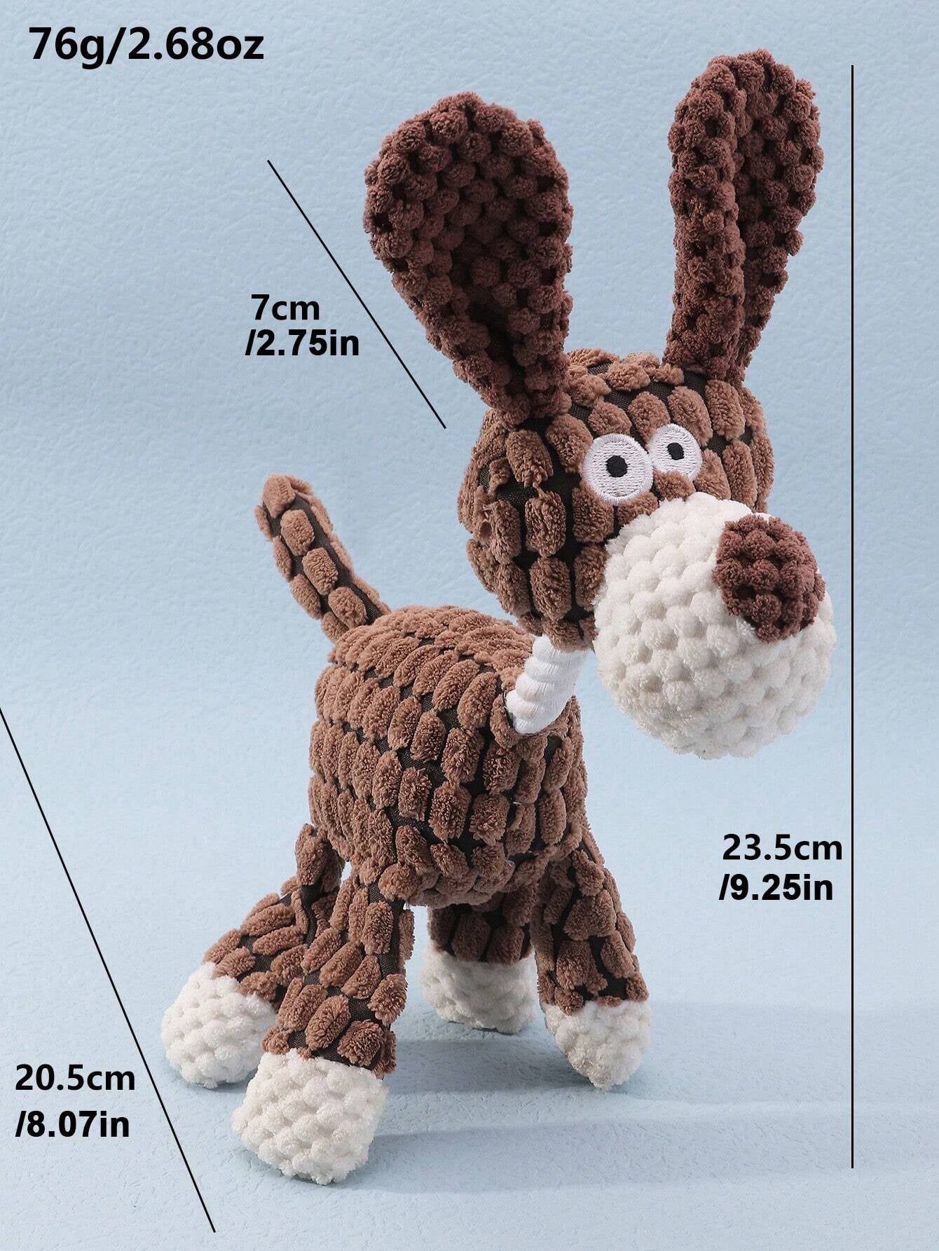 1Pc Small/Medium Sized Pet Plush Donkey Grinding Teeth Toy, Anxiety & Boredom Relief, with Built-In Sound, Only for Pet Use