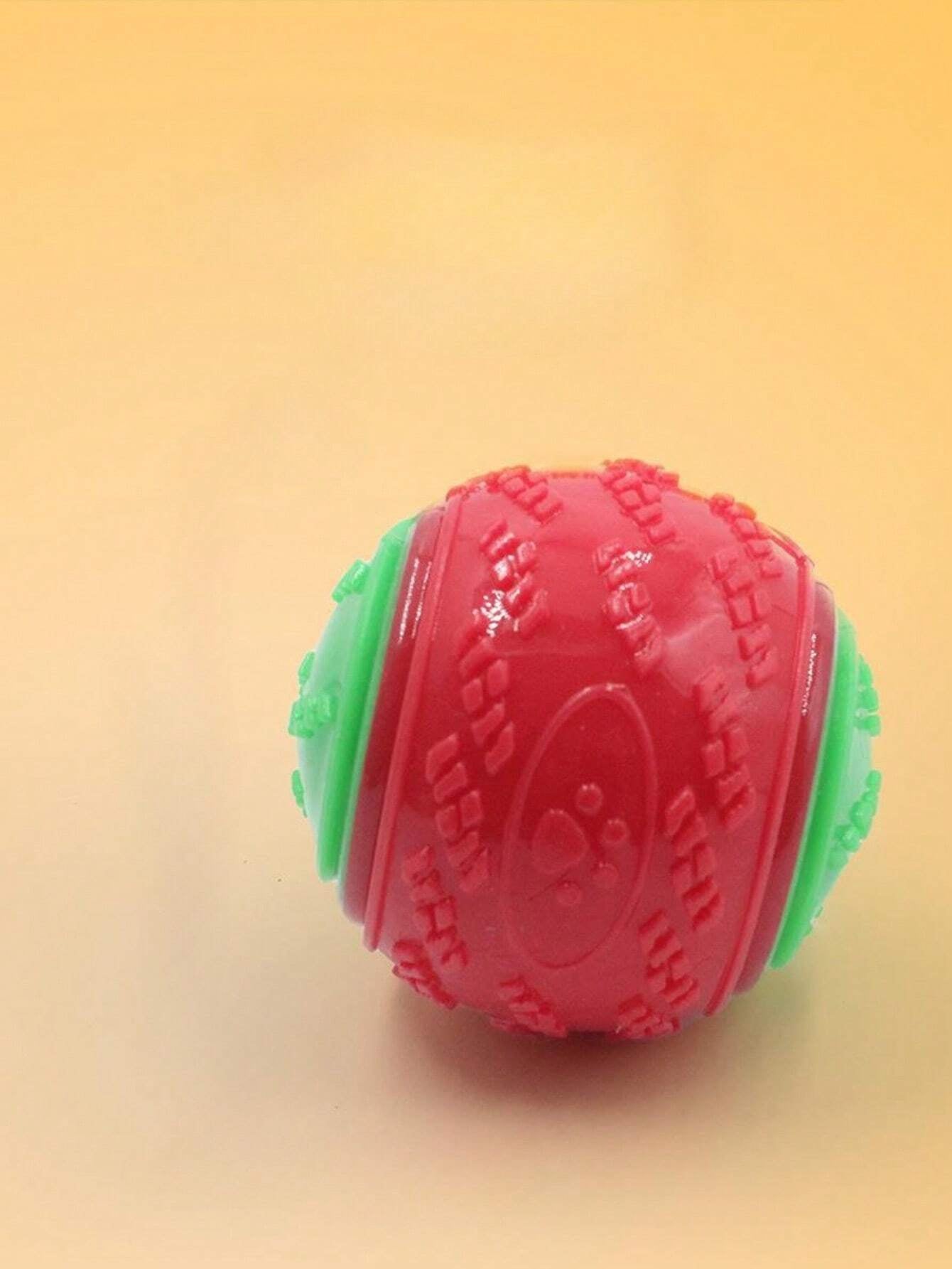 1Pc Pet Dog Molar Bite-Resistant Ball Toy with Sound for Bite Training, Random Color LATEST