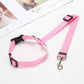 Solid Color Two-In-One Pet Car Seat Belt Nylon Lead Leash Backseat Safety Belt Adjustable Dogs Harness Collar Pet Accessories