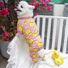 Dog Cotton Romper Pajamas Costume Cartoon Duck Printing Puppy Jumpsuit Onesie Clothes for Dogs Chihuahua Yorkie Pet Cat Clothing