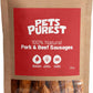 Natural Dog Treat Chews - 100% Healthy Air-Dried Pork & Beef Sausage Meat Treats for Dogs, Puppy & Senior. Grain & Gluten Free Low Fat Raw Protein Dog Food Snack (200G)