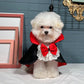 Dogs Halloween Vampire Cape Prince Puppy Pet Cosplay Clothes for Small Medium Dogs Christmas Dress up Festival Outfits