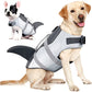 Shark Shaped Dog Life Jacket Enhanced Buoyancy Small Dogs Swimming Clothes Safety Vest with Handle for Medium Large Dogs Surfing