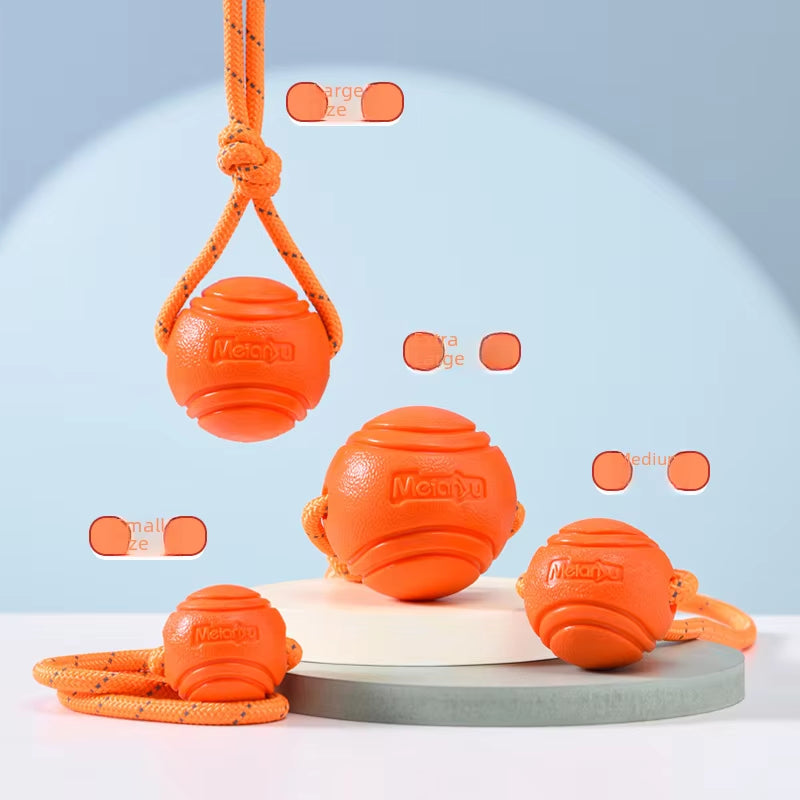 Dog Toy Ball Elastic Bite Resistant Solid Large Medium Small Dogs Boredom Buster Tpr Ball Pet Training Pet Toy Bite