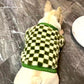 French Bulldog Winter Dog Clothes Coat Warm and Thickened Vest Jacket Fat Dog Costume Bulldog Pug Green Plaid Pet Dog Clothes