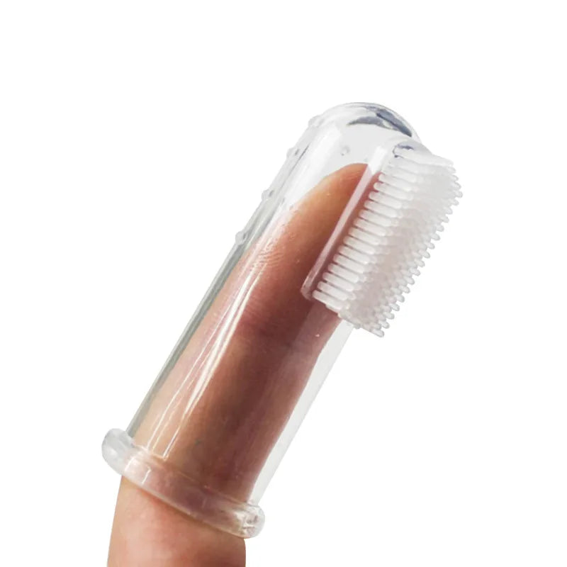 1PC Super Soft Pet Finger Dog Toothbrush Teddy Dog Brush Bad Breath Tartar Teeth Tool Cat Cleaning Dog Supplies Accessories