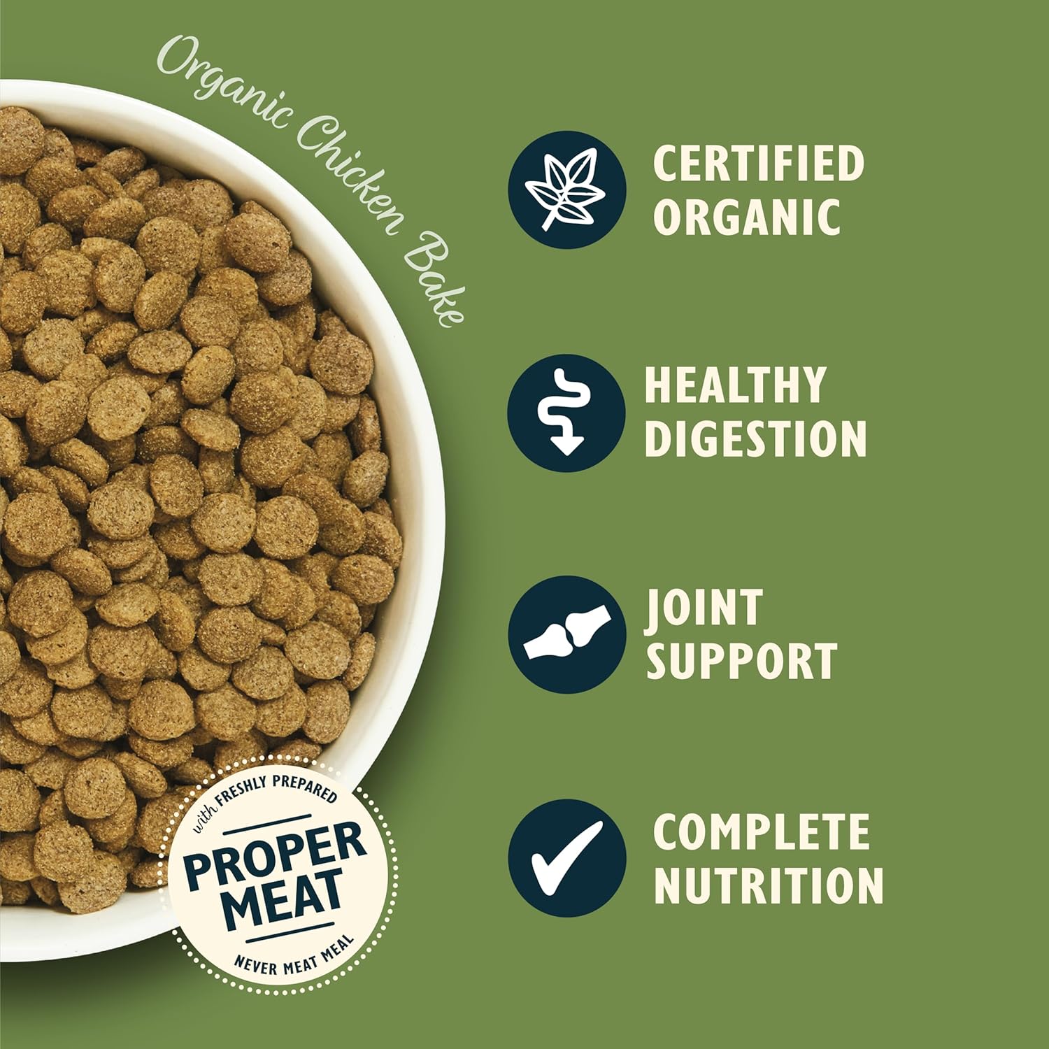 Lily’S Kitchen Made with Natural Ingredients Adult Dry Dog Food Organic Chicken Bake Balanced Nutrition 1Kg