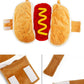 Christmas Hot Dog Burger Dog Costumes Warm Halloween Carnival Party Festival Dog Velvet Clothes Teddy Dog Clothes