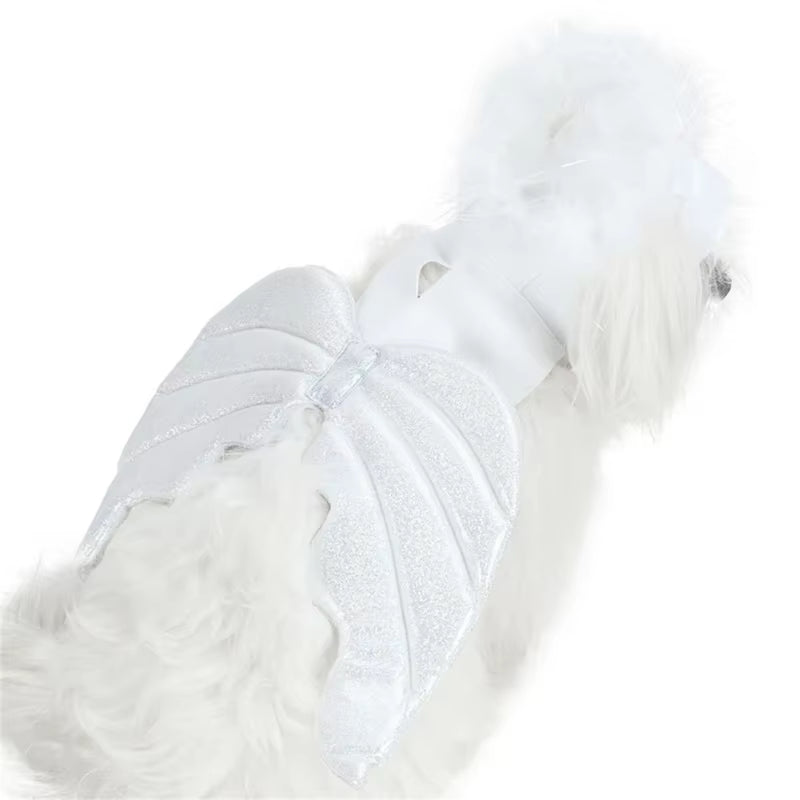 Funny 3D Wing Angeles Costume for Dogs Pet Holiday Accessories Halloween Pet Costume Suitable for Cats and Dogs