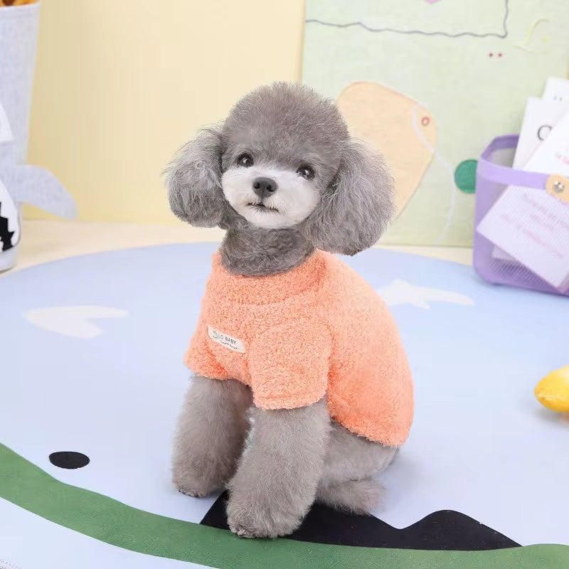 Winter Warm Dog Sweater for Small Dogs Plush Dog Clothes Soft Puppy Coat Jacket Chihuahua Teddy Bicon Puppy Clothes Dog Supplies