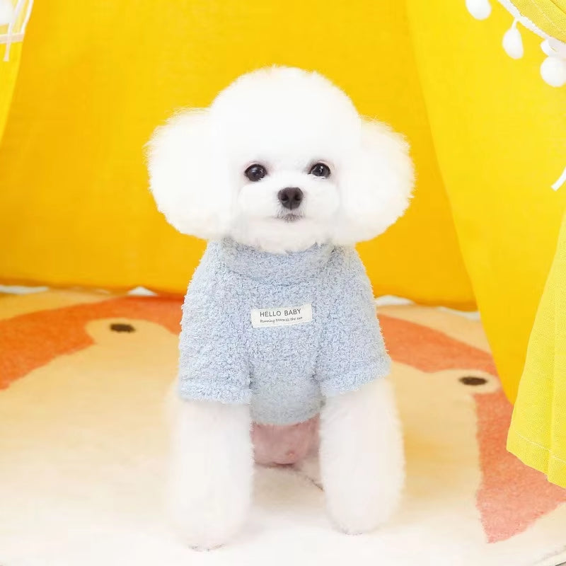 Winter Warm Dog Sweater for Small Dogs Plush Dog Clothes Soft Puppy Coat Jacket Chihuahua Teddy Bicon Puppy Clothes Dog Supplies