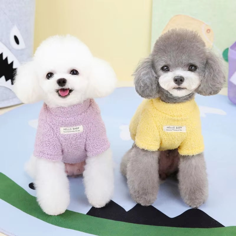 Winter Warm Dog Sweater for Small Dogs Plush Dog Clothes Soft Puppy Coat Jacket Chihuahua Teddy Bicon Puppy Clothes Dog Supplies