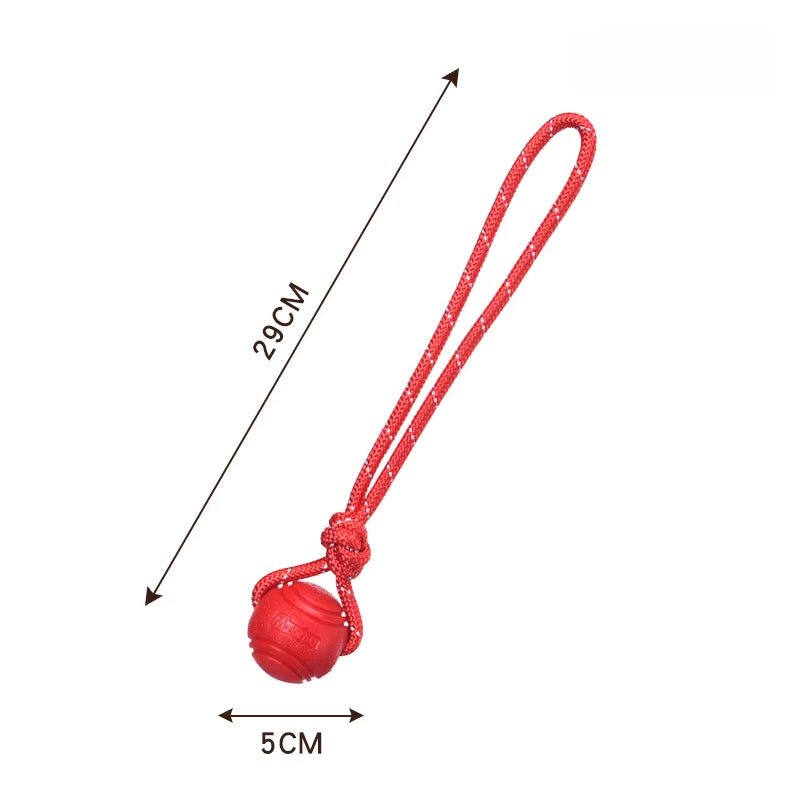 Dog Toy Ball Elastic Bite Resistant Solid Large Medium Small Dogs Boredom Buster Tpr Ball Pet Training Pet Toy Bite