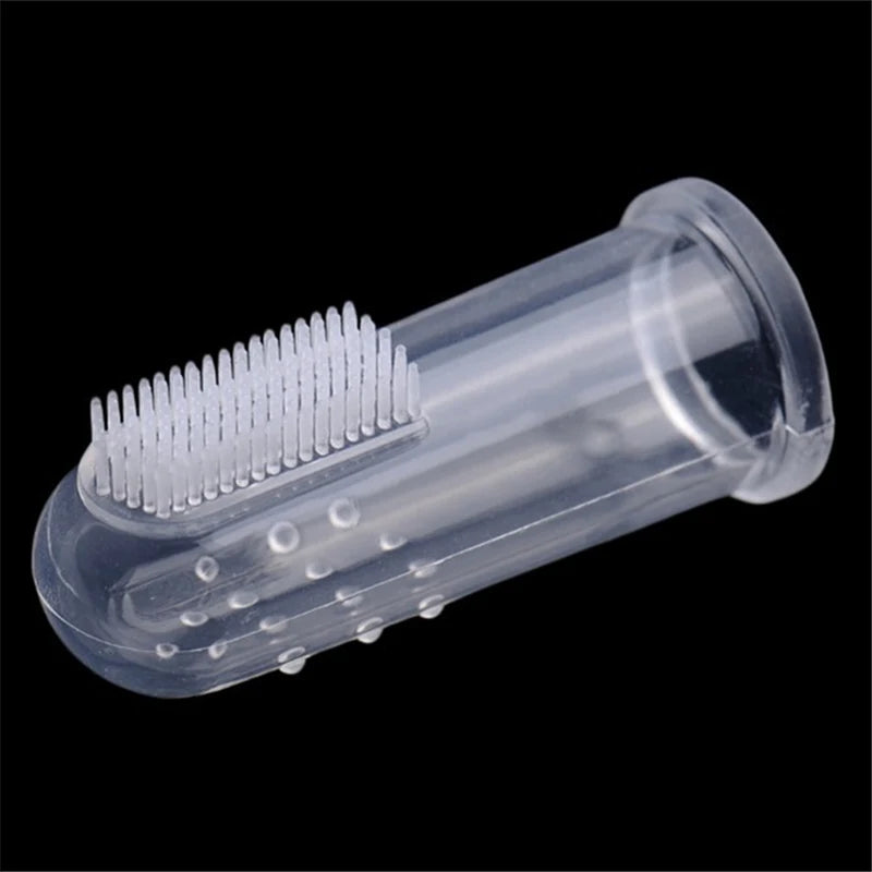 1PC Super Soft Pet Finger Dog Toothbrush Teddy Dog Brush Bad Breath Tartar Teeth Tool Cat Cleaning Dog Supplies Accessories