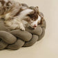 Custom Twist Shape Mat Luxury Dog Bed with Removable Cover Dog Cat Cushion Bed