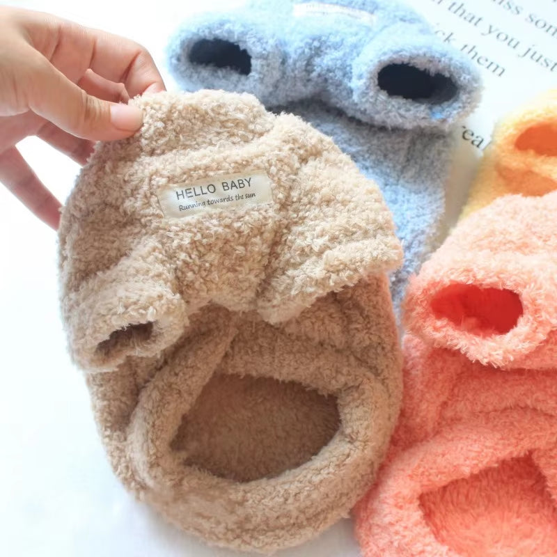 Winter Warm Dog Sweater for Small Dogs Plush Dog Clothes Soft Puppy Coat Jacket Chihuahua Teddy Bicon Puppy Clothes Dog Supplies