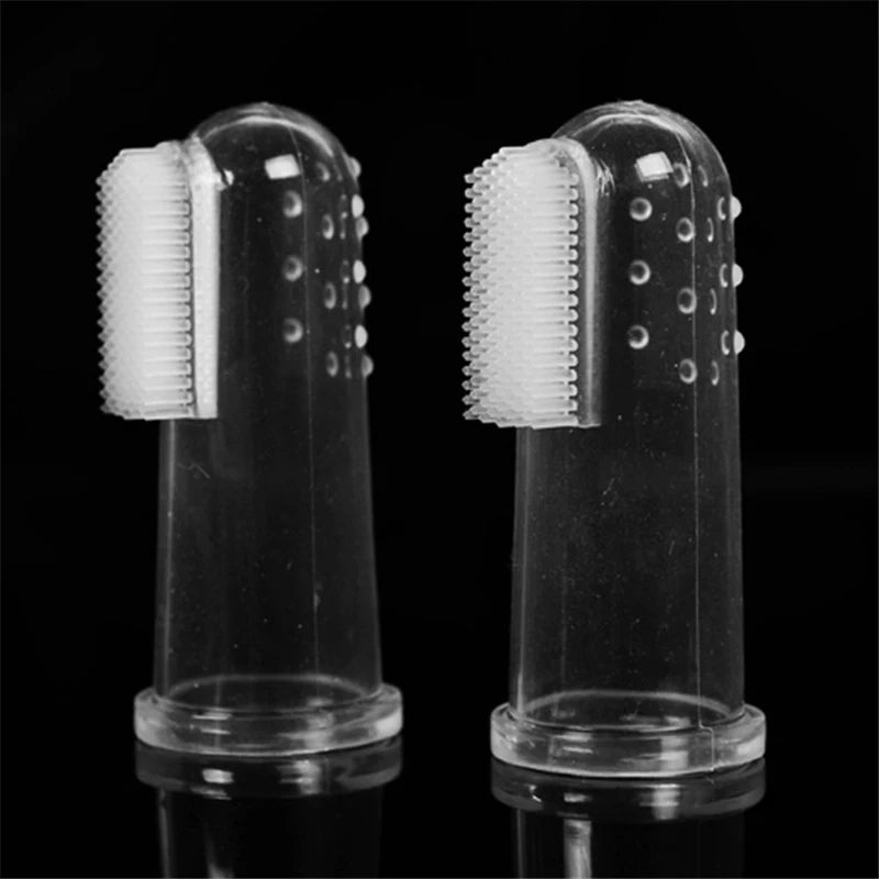 1PC Super Soft Pet Finger Dog Toothbrush Teddy Dog Brush Bad Breath Tartar Teeth Tool Cat Cleaning Dog Supplies Accessories