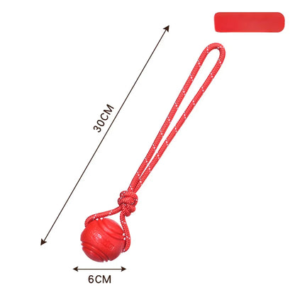 Dog Toy Ball Elastic Bite Resistant Solid Large Medium Small Dogs Boredom Buster Tpr Ball Pet Training Pet Toy Bite