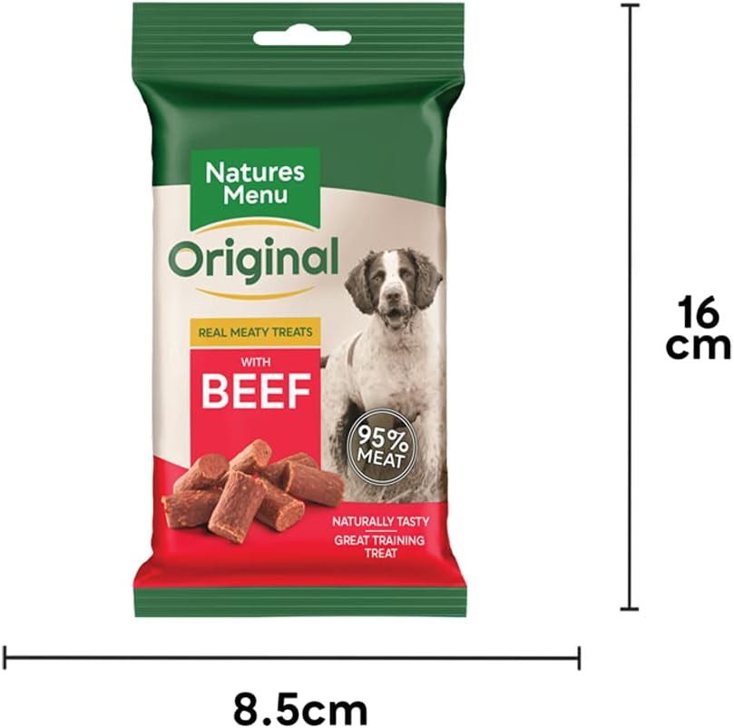 Real Meaty Dog Treats with Beef (12 X 60G)