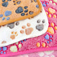 1Pc All Seasons Universal [Thin Style] Pet Paw Print Blanket Suitable for Medium & Small Cats & Dogs Sleeping Pad or Blanket, It Is Thin Though.